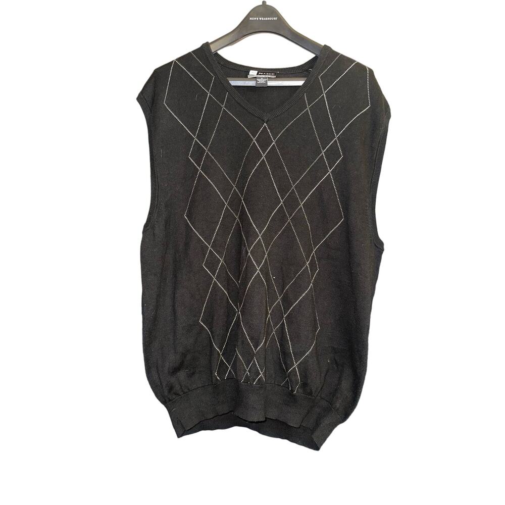 Jos. A. Bank Sweater Vest XL Black and White